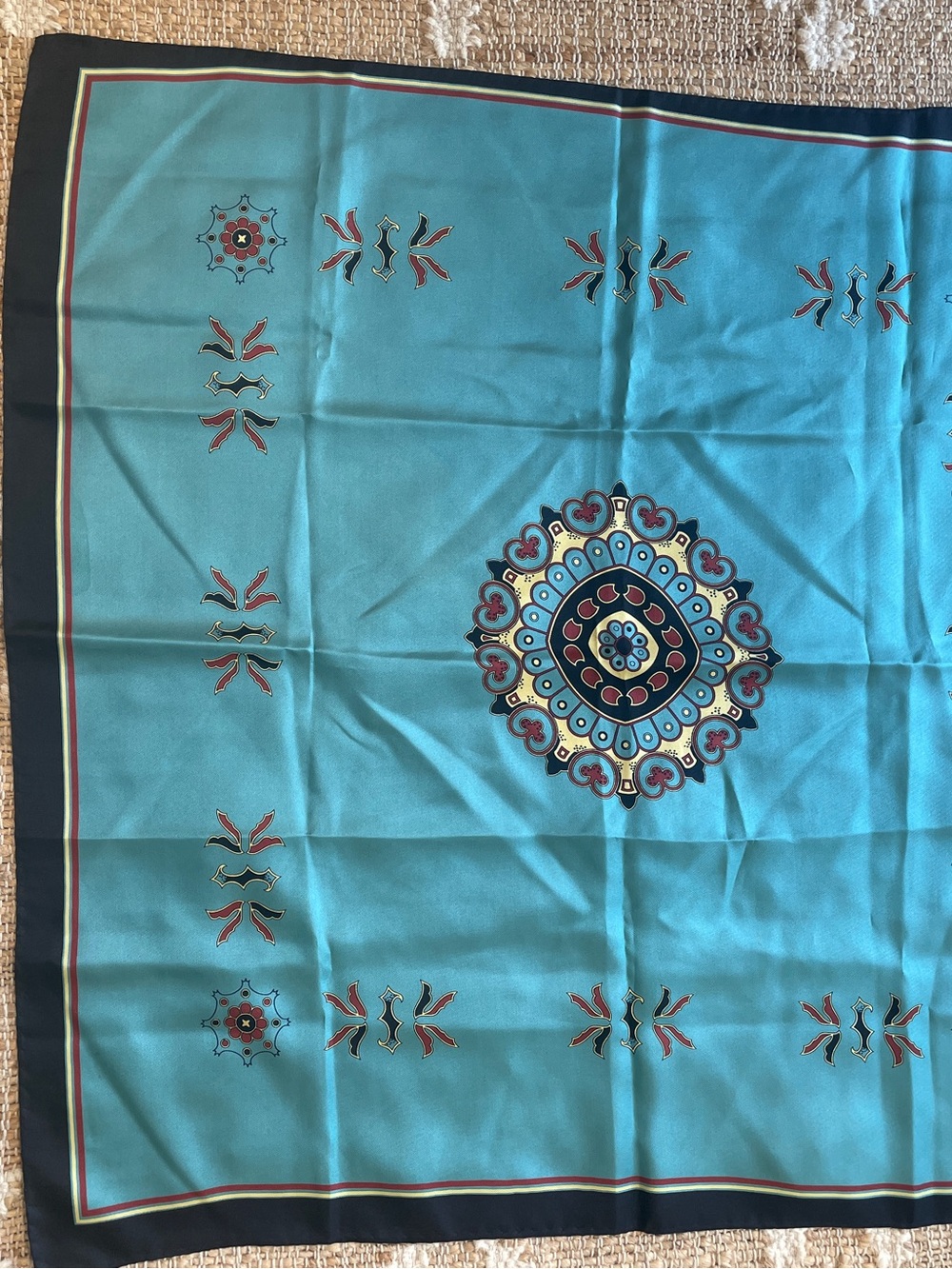 Vintage Museum Of Florida History Square Southwest Silk Scarf